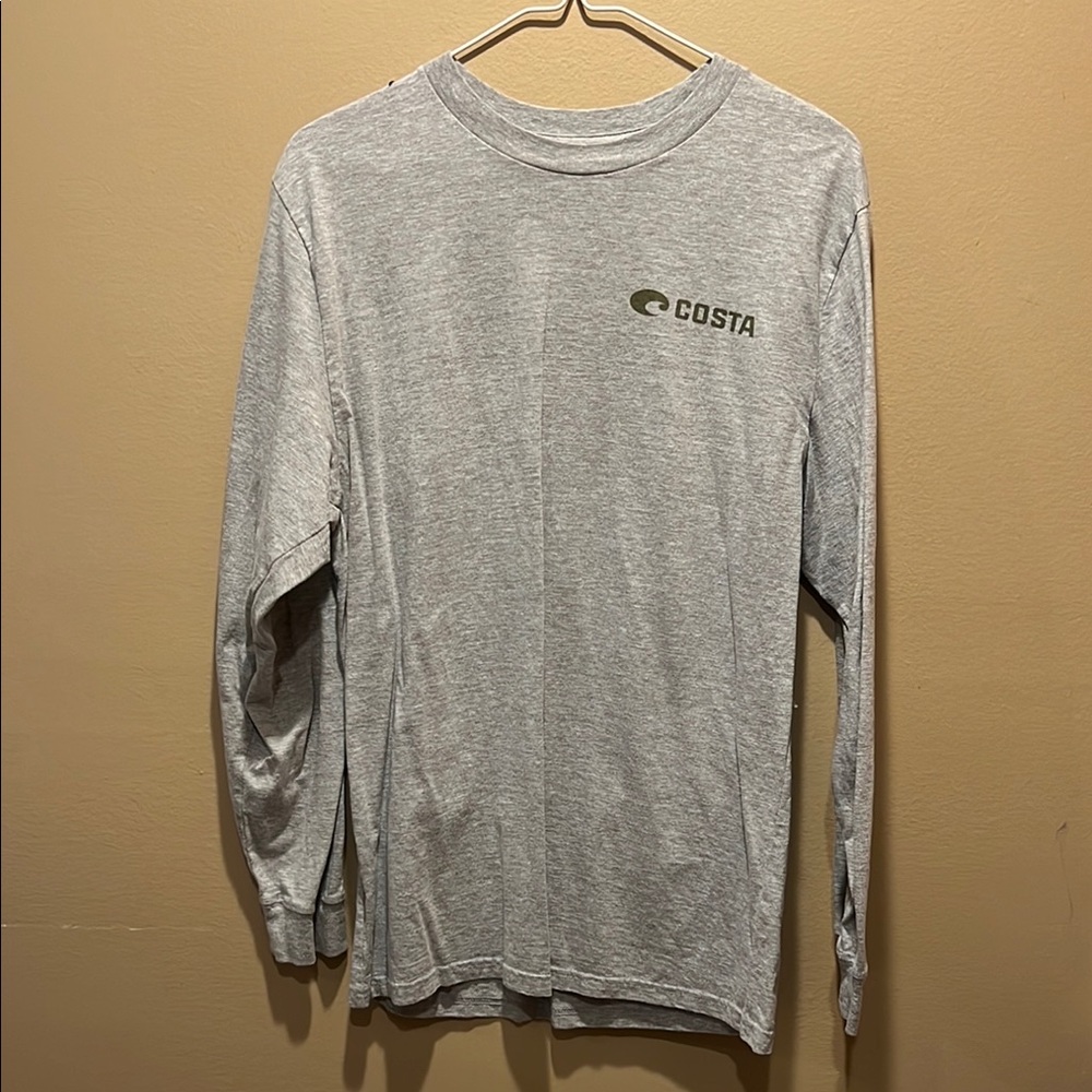 Costa Men's Gray Long Sleeve Shirt